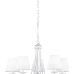 Trio Lighting kattokruunu Cortez 5-os E14 mattavalkoinen
