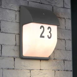 Trio Lighting LED numerovalaisin Mersey antrasiitti hämärätu
