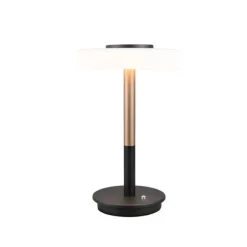 Trio Lighting pöytävalaisin Celeste LED mattamusta/valkoinen