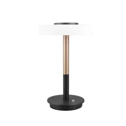 Trio Lighting pöytävalaisin Celeste LED mattamusta/valkoinen