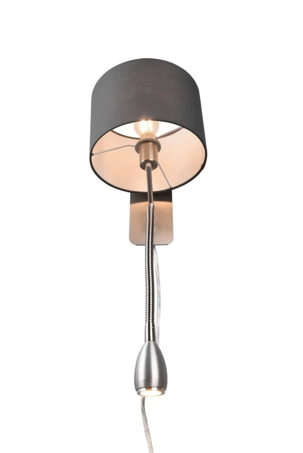 Trio Lighting seinävalaisin Hotel lukuvalolla E14 + LED harm