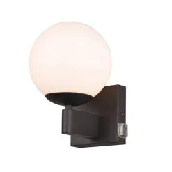 Trio Lighting seinävalaisin Kula H2O 1-os E14 mattamusta
