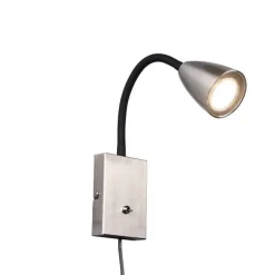 Trio Lighting seinävalaisin Wanda GU10 harjattu teräs