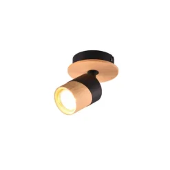 Trio Lighting spottivalaisin Aruni 1-os GU10 puu/mattamusta