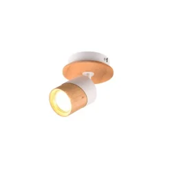Trio Lighting spottivalaisin Aruni 1-os GU10 puu/mattavalkoi