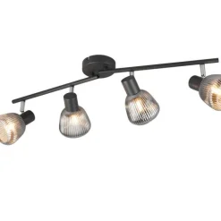 Trio Lighting spottivalaisin Tarifa 4-os E14 mattamusta/krom