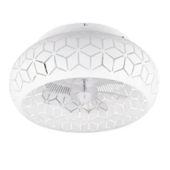 Trio Lighting tuuletinkattovalaisin Bidar 3xE27 mattavalkoin