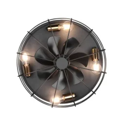 Trio Lighting tuuletinkattovalaisin Trondheim 4xE27 mattamus