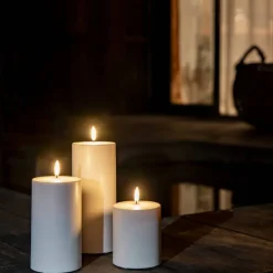 Uyuni LED kynttilä ulkokäyttöön 8,4x15 cm valkoinen