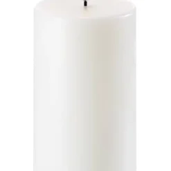 Uyuni LED pöytäkynttilä 7,8x20 cm valkea smooth
