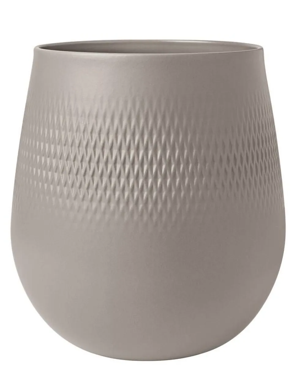 Villeroy&Boch Manufacture Collier vaasi 21x21x23 cm 5,54 L taupe carre
