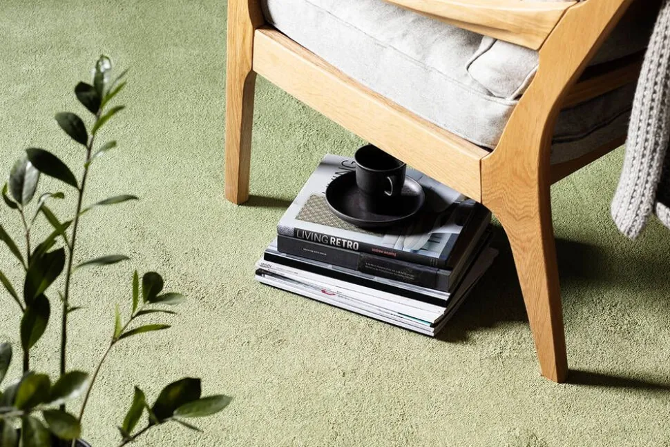 VM-Carpet Satine 572 vihreä, 133*200 cm, kantti 5784
